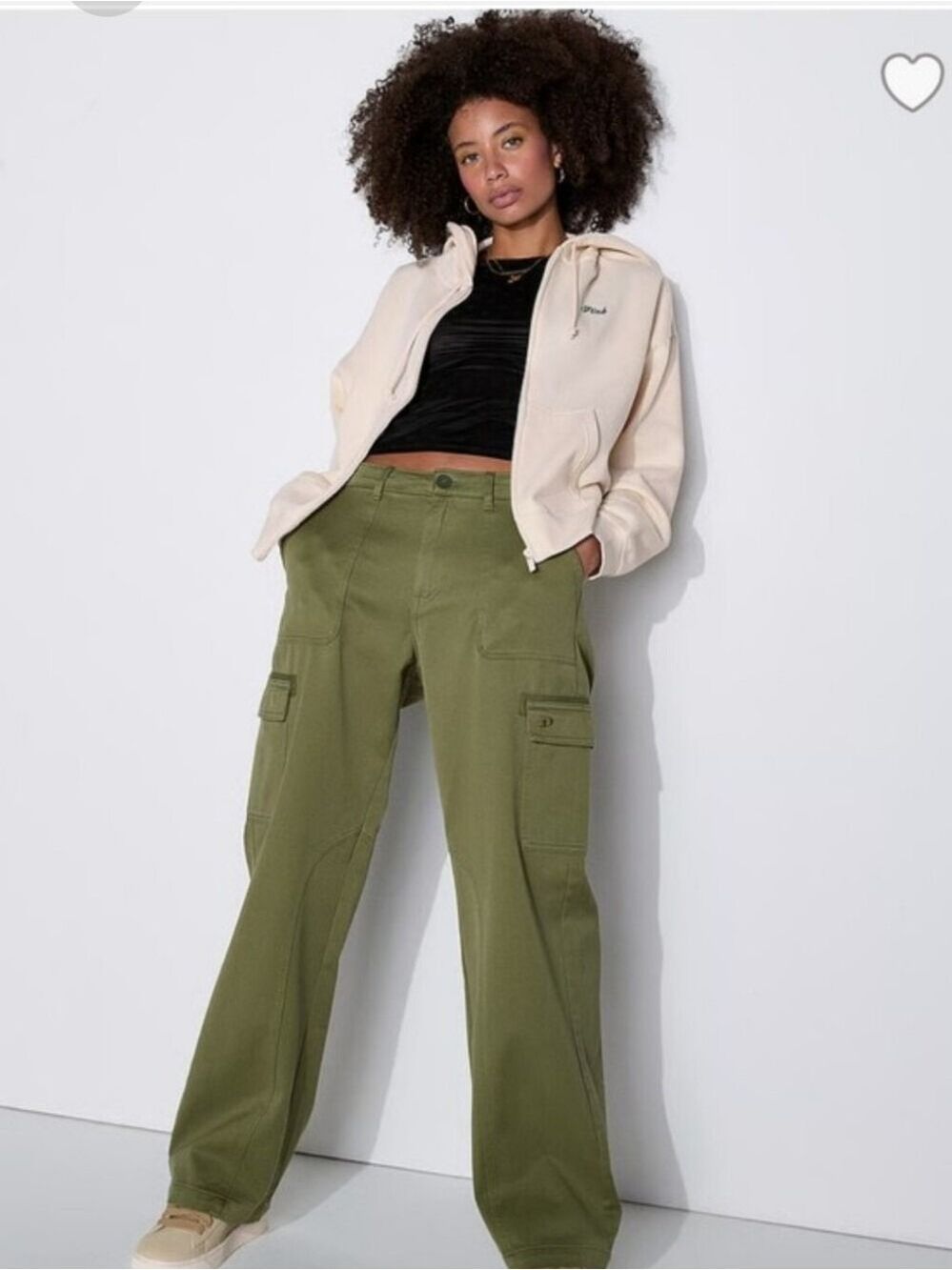 Nwt PINK Utility Cargo Pants Size S/P - Picture 3 of 7